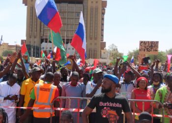 Manifestation contre la présence française au Burkina Faso